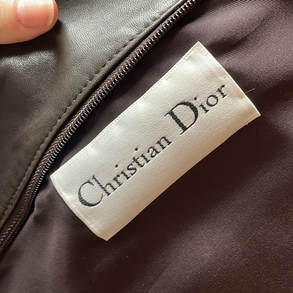 Vintage Christian Dior full length leather coat - Picture 6 of 8